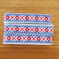 エストニアの刺繍テープ(伝統模様/ブルー)