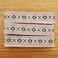 エストニアの刺繍テープ(伝統模様/ダークピンク)