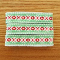 エストニアの刺繍テープ(伝統模様/ライトグリーン)