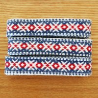 エストニアの刺繍テープ(伝統模様/ダークブルー)