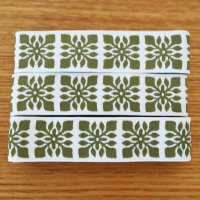 エストニアの刺繍テープ(伝統模様・花/グリーン)
