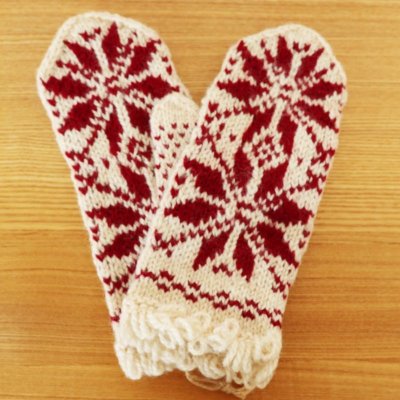 画像1: エストニアの手編みミトン