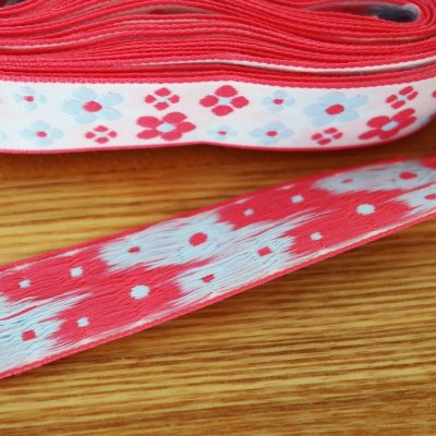 画像3: レトロな花柄刺繍テープ（ピンク）