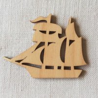 WOODプレート（帆船）