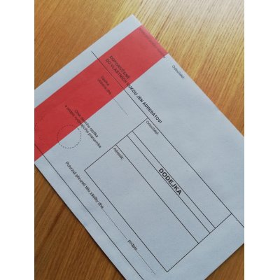 画像2: Česká pošta／封筒（赤ライン／ザラ紙／丸）