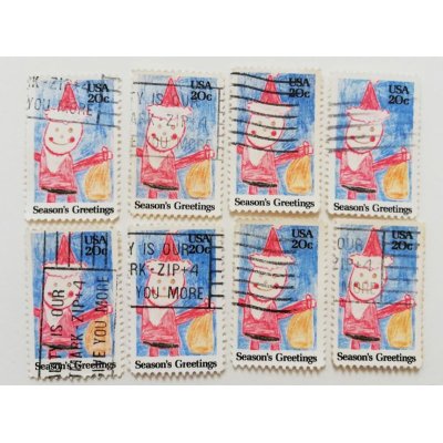画像2: 1984年 クリスマス 古切手 10枚セット