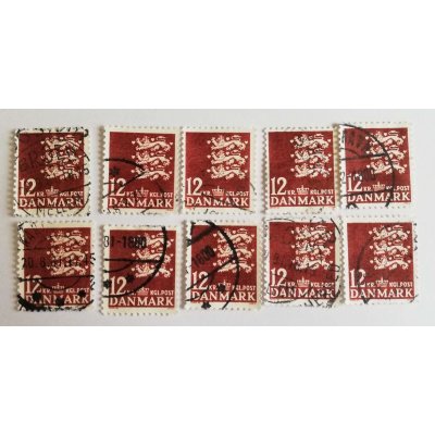 画像2: 1950年代 デンマーク古切手 10枚セット(F) 