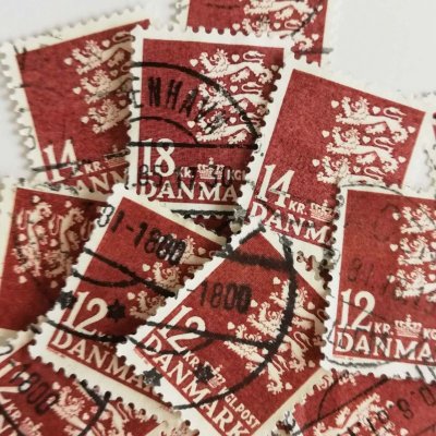 画像1: 1950年代 デンマーク古切手 10枚セット(F) 