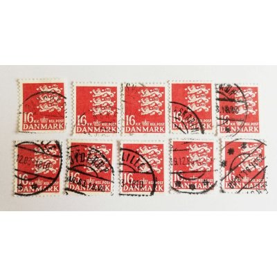画像2: 1950年代 デンマーク古切手 10枚セット(E) 