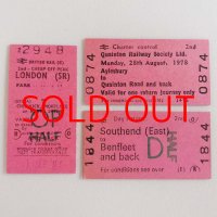 イギリスの鉄道チケット（ピンク） 3枚