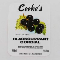 ジュースのラベル ／COOKE'S Blackcurrant Cordial（vintage）