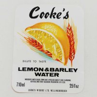 ジュースのラベル ／COOKE'S Lemon & Barley Water（vintage）