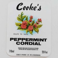 ジュースのラベル ／COOKE'S Peppermint Cordial（vintage）