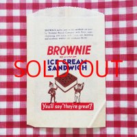 アイスの紙袋【BROWNIE】※C（アメリカ／1930年代）