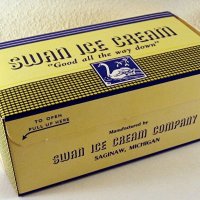 アイスクリームの紙箱【SWAN ICE CREAM】（アメリカ／1950年代）