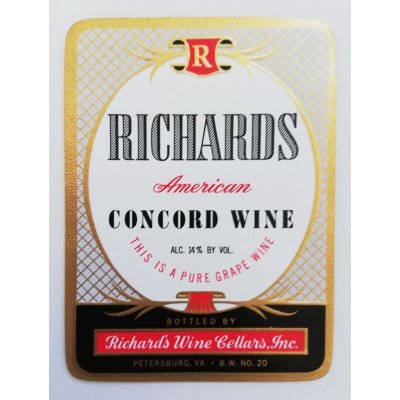 画像2: ワインのラベル【Richards】（1940年代／アメリカ）