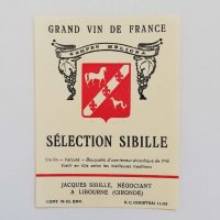 ワインのラベル【SELECTION SIBILLE】（1940年代／フランス）