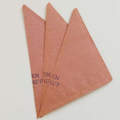 画像1: 三角のマルシェ袋【GUTEN EINKAUF】（旧東ドイツ）