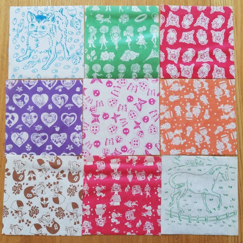 昭和レトロなミニ折り紙50枚セット No.01 - 旅する雑貨店 matka